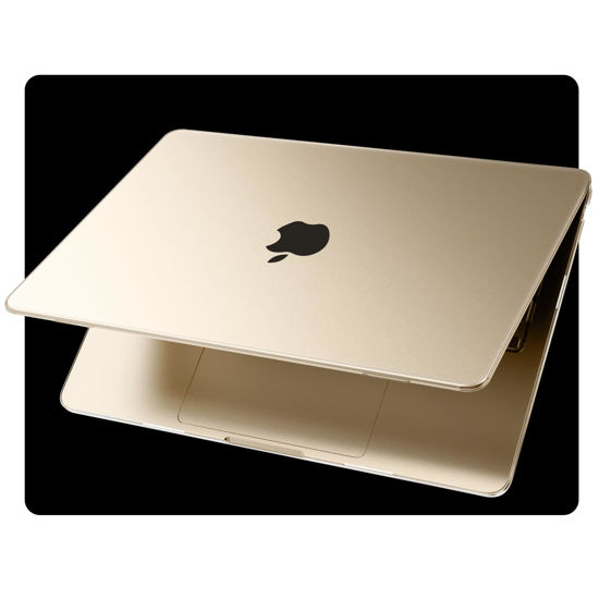 Picture of EooCoo [Ultra Thin Armor] Case Compatible with MacBook Air 15 inch 2024 2023 M3 M2 A3114 A2941, [100% Match Starlight][Anti-Fingerprint] Matte Protective Hard Shell&Keyboard Skin, Starlight Clear