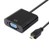 Picture of XMSJSIY Micro HDMI to VGA Audio Adapter Converter 1080p Full HD Micro HDMI Male to VGA Female Interface for Desktop Monitors Projectors Laptops Tablets