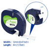 Picture of 5 X White Paper Tape 91330 Replacement for Dymo Label Maker Refills Letratag Tape 12mm x 4m 1/2 13ft Compatible with Dymo Letratag Refillsb LT-100H QX50 LT-100T Label Refills