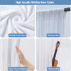 Picture of 10x10ft Wrinkle Free White Backdrop Curtain for Parties Soft Fabric Drapes Wedding White Curtain Backdrop for Birthday Party Decorations Background for Photography 5x10ft, 2 Panels