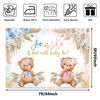 Picture of Avezano Boho Bear Gender Reveal Backdrop He or She Party Decorations Pink or Blue Pampas Grass Gender Reveal Party Photography Background Bohemian Bear Gender Reveal Decorations Photoshoot (7x5ft)