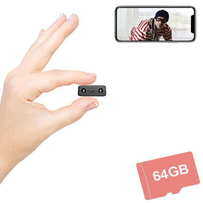 Picture of Rettru Spy Camera Hidden Camera : 64GB Wired Security Camera Mini Nanny Camera V380 Pro WiFi Camera with Night Vision,Motion Detection,Cloud Storage,Working with Android,iOS Phone APP