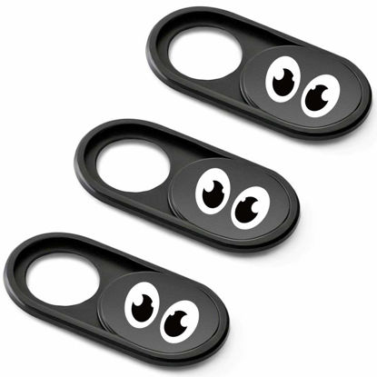 Picture of Eye Metal Webcam Cover Slider Ultra Thin - Web Camera Cover Fits for Laptop, Desktop, Pc, Macboook Pro, iMac, Mac Mini, Computer, Smartphone, Protect Your Privacy Security (3Pack Metal)…