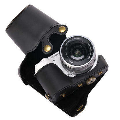 Picture of Hargedis XEVN for Sony ZV-E10 case,for Sony ZV-E10 case,Premium PU Full Body Leather Camera Case Bag for Sony Alpha ZV-E10 Fit 16-50mm Lens with Camera Shoulder Strap