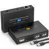 Picture of PVBCTCSID 394ft/120M HDMI KVM USB Extender Over Ethernet 1080P HDMI and USB Extender for Remote Control of Monitor and Keyboard Mouse with Loop Out Function