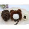 Picture of Zeroest Baby Photography Props Bear Hats Blanket Newborn Photo Shoot Outfits Infant Photos Hat Wrap (Coffee)