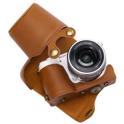 Picture of Hargedis XEVN for Sony ZV-E10 case,for Sony ZV-E10 case,Premium PU Full Body Leather Camera Case Bag for Sony Alpha ZV-E10 Fit 16-50mm Lens with Camera Shoulder Strap