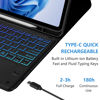 Picture of BQSS Keyboard Case for iPad Air 13 inch(M2) 2024 Case with Keyboard for iPad Pro 12.9 inch 6th Gen 2022/5th Gen Keyboard Cover Detachable Backlit Wireless Keyboard Case with Pencil Holder Black