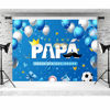 Picture of LTLYH 7x5ft Father's Day Photography Backdrop Spanish El Mejor Papá Del Mundo Backdrop I Love Dad Decoration Feliz Día Del Padre Party Decor Father's Day Banner Backdrops for Photography 266