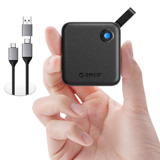 Picture of ORICO Portable SSD 2 TB with 2 in 1 USB C Cable, External Solid State Drives, Up to 460MB/s, Status Indicator, Reliable Storage for USB-C Smartphone, Tablet, PC - B5PLUS
