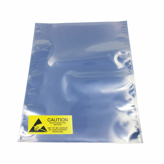Picture of Open Top Antistatic Bag for ATX Motherboard Graphics Card GPU Electronics Anti Static Ziplock ESD Shielding Bags, 50 Pcs 12x16inch with Anti-Static Label