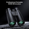 Picture of K&F Concept® 12X50 Binoculars Telescope with Smartphone Adapter, Tripod Adapter, Cleaning Cloth, FMC Lens BAK4 Prism for Adults Kids, HD Binoculars for Bird Watching Hunting Hiking Camping Travelling