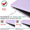 Picture of DONGKE for MacBook Air 13 inch Case 2021-2018 Release A2337 M1 A2179 A1932, Bling Plastic Hard Shell Case & Keyboard Cover Only Compatible with MacBook Air 13 inch Retina Fits Touch ID, Sparkly Purple