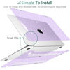 Picture of DONGKE for MacBook Air 13 inch Case 2021-2018 Release A2337 M1 A2179 A1932, Bling Plastic Hard Shell Case & Keyboard Cover Only Compatible with MacBook Air 13 inch Retina Fits Touch ID, Sparkly Purple