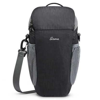 Picture of S-ZONE Camera Bag DSLR/SLR Waterproof Camera Case for Photographers Holster Compatible with Nikon Canon Sony, Black, Casual Daypack