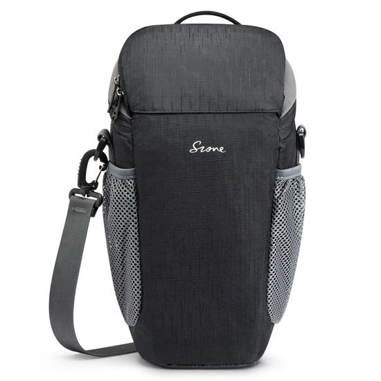 Picture of S-ZONE Camera Bag DSLR/SLR Waterproof Camera Case for Photographers Holster Compatible with Nikon Canon Sony, Black, Casual Daypack