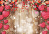 Picture of Dudaacvt 7x5ft Valentine's Day Backdrop Rustic Wood Red Love Heart Background for Mother's Day Wedding Bridal Shower Party Decor Banner Portrait Photo Studio Booth Props D480