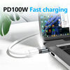Picture of aucon USB C Magnetic Adapter 24 pin Straight 2 Pack PD 100W Fast Charging 10Gbs Data Transfer USB3.1