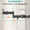 Picture of WALI Single Monitor Arm Mount, Fully Adjustable 2 Tier with 75mm and 100mm Universal Plate (011ARM), Black