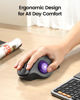Picture of ProtoArc Wireless Trackball Mouse, EM01 NL Ergonomic Bluetooth Rollerball Thumb Mouse Rechargeable Computer Laptop Mouse, Adjustable Angle & 3 Device Connection for PC, Mac, Windows-Purple Ball