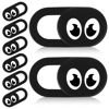 Picture of 8 PCS Webcam Cover Slide, Laptop Camera Cover Ultra Thin Laptop Camera Cover, Phone Computer Camera Cover Slide Web Cam Privacy Cover Camera Blocker for Desktops Pc Tablet Cell Phone, Black
