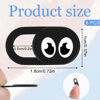 Picture of 8 PCS Webcam Cover Slide, Laptop Camera Cover Ultra Thin Laptop Camera Cover, Phone Computer Camera Cover Slide Web Cam Privacy Cover Camera Blocker for Desktops Pc Tablet Cell Phone, Black