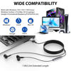 Picture of USB Headphones for PS5 PS4 PC Laptop Magnetic 2.3M Wired Earbuds Computer Headset with Microphone Control Mute Mic Noise Canceling in-Ear Eartips Corded Earphone for MacBook Pro Office Work School