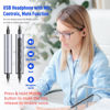 Picture of USB Headphones for PS5 PS4 PC Laptop Magnetic 2.3M Wired Earbuds Computer Headset with Microphone Control Mute Mic Noise Canceling in-Ear Eartips Corded Earphone for MacBook Pro Office Work School