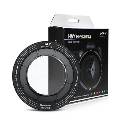 Picture of H&Y RevoRing 67-82mm Black Mist 1/4 Filter 2 in 1 Black Diffusion 1/4 Cinematic Effect Magnetic Filter for Vlog Portrait Photography Videography