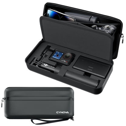 Picture of CYNOVA DJI Osmo Action Carrying Bag for DJI Action 5 Pro/DJI Action 4, PU Storage Protective Bag for DJI Osmo Action 5 Pro Adventure Combo Accessories/DJI Osmo Action 4 Adventure Combo Accessories