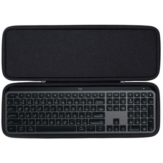 Picture of Lebakort Hard Carry Case Compatible with Logitech MX Keys S or MX Keys Advanced Keyboard (Graphite case)