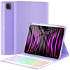 Picture of OYEEICE Keyboard Case for iPad Air 11 inch (M2 2024)/10.9 inch Air 5th/4th Gen/iPad Pro 11 1st/2nd/3rd Gen - 7-Color Backlit Detachable Keyboard, Folio Cover with Pencil Holder - Purple
