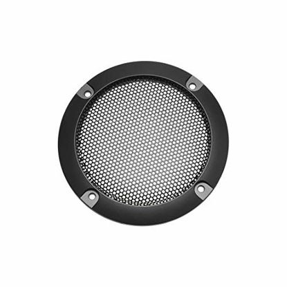Picture of uxcell Speaker Grill Cover 2 Inch Mesh Decorative Circle Subwoofer Guard Protector Black
