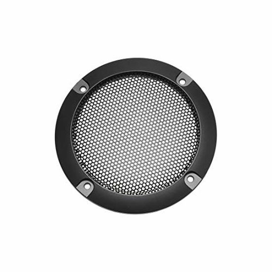 Picture of uxcell Speaker Grill Cover 2 Inch Mesh Decorative Circle Subwoofer Guard Protector Black