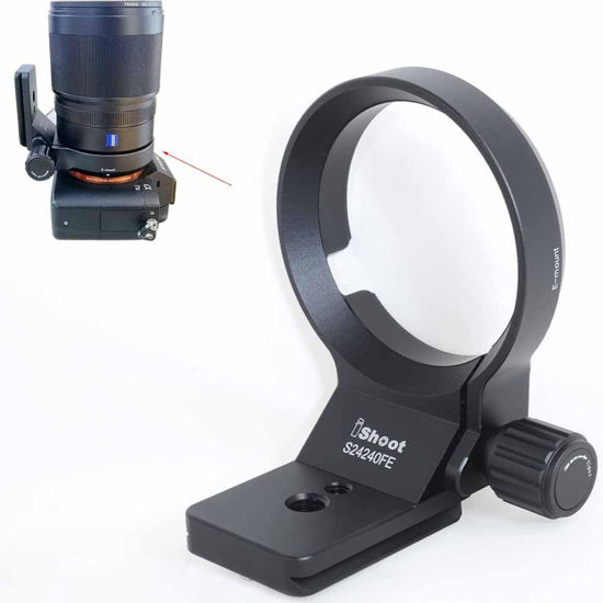Picture of Lens Collar Support Bracket Tripod Mount Ring Compatible with Sony FE 16-35mm F4 ZA OSS (SEL1635Z), FE 16-35mm F2.8 GM (SEL1635GM), FE 16-70mm F4 ZA OSS (SEL1670Z), FE 35mm F1.4 ZA (SEL35F14Z)