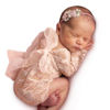 Picture of ForBaysy Newborn Photography Prop Girls Outfits Newborn Lace Romper With Headband Infant Bow Princess Costume