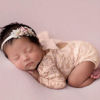 Picture of ForBaysy Newborn Photography Prop Girls Outfits Newborn Lace Romper With Headband Infant Bow Princess Costume