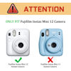 Picture of Fintie Protective Case for Fujifilm Instax Mini 12 Instant Camera - Premium Vegan Leather Bag Cover with Removable Adjustable Strap, White