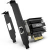Picture of 10G PCI-E Netzwerkkarte mit 10Gbps Dual RJ45 Ports, Intel AQC113 Controller, VIMIN 10Gb Ethernet Adapter Karte Kompatibel mit PCI Express X8, X16, Unterstützt Windows10/11/Windows Server/Linux
