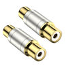 Picture of VANAUX 2-Pack Gold Plated RCA Female to Female Coupler,Barrel Connectors Adapters Extend Subwoofer RCA Cables for HDTV,Speakers, Amplifiers, Car Audio