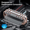 Picture of GRAUGEAR M.2 2280 NVMe SATA SSD Heatsink, Direct Touch Heatpipe, Dual Copper Heat Pipes, Aluminum Alloy Plate-Fin Design, 2 Thermal Conductivity Pads incl., 1.34 inches Height [G-M2HS06]
