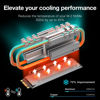 Picture of GRAUGEAR M.2 2280 NVMe SATA SSD Heatsink, Direct Touch Heatpipe, Dual Copper Heat Pipes, Aluminum Alloy Plate-Fin Design, 2 Thermal Conductivity Pads incl., 1.34 inches Height [G-M2HS06]