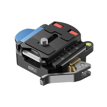Picture of Sirui 55mm Quick Release Plate and Clamp Base Kit, Camera Mount Adapter with 1/4" and 3/8" Thread, Quick-Release Attach Mount Plate for Tripod Monopod DSLR Stabilizer, QC-55