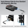 Picture of Sirui 55mm Quick Release Plate and Clamp Base Kit, Camera Mount Adapter with 1/4" and 3/8" Thread, Quick-Release Attach Mount Plate for Tripod Monopod DSLR Stabilizer, QC-55