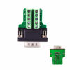 Picture of YIOVVOM DB9 Breakout Connector to Wiring Terminal RS232 D-SUB Female and Male Serial Port Breakout Board Solder-Free Module with case