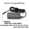 Picture of 45W USB-C Chromebook Charger Fit for HP Chromebook 14 14A G5 14-ca061dx 14-ca020nr 14-ca060nr 14-ca043cl 14-ca052wm 14-ca051wm X360 11A 11 G6 EE 11 G1 11-ae051wm 11-ae000