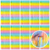 Picture of Pastel Rainbow Foil Fringe Curtain Streamers Party Backdrop Foil Fringe Backdrop Curtains Tinsel Streamers for Birthday Party Decorations