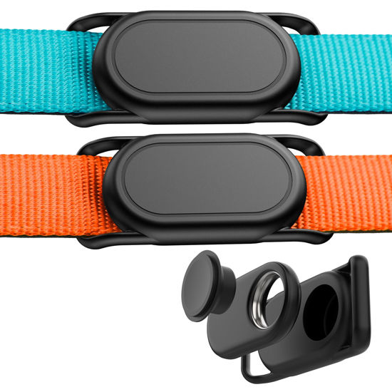 Picture of DDJ [2 Pack Dog Collar Holder for Samsung Smart Tag 2, Dog GPS Tracker Waterproof Silicone Case for Galaxy Smarttag2, Anti-Lost and Scratch Resistant, for Cat, Pet, Fits Different Width Collars