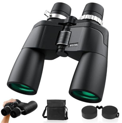 Picture of High Powered Zoom Binoculars for Adults - Wozel 12-36X50 HD Professional Binoculars with Large Vision - Waterproof Binocular with Low Light for Bird Watching Travel Hunting Sports Cruise Outdoor