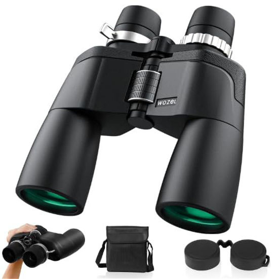 Picture of High Powered Zoom Binoculars for Adults - Wozel 12-36X50 HD Professional Binoculars with Large Vision - Waterproof Binocular with Low Light for Bird Watching Travel Hunting Sports Cruise Outdoor